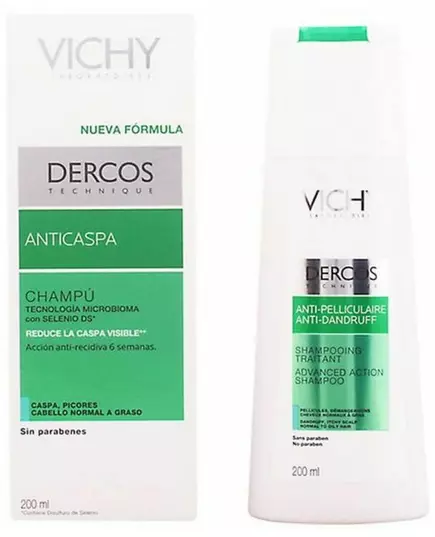 Antischuppen-Shampoo für fettiges Haar Vichy Dercos 200 ml