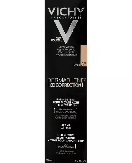 Vichy Dermablend 3D Correction Foundation #35-sand 30 ml, image 2