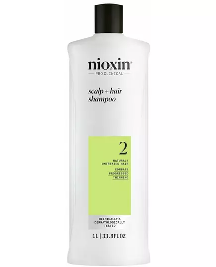 Nioxin System 2 Shampoo für Naturhaar mit starker Schwächung 1000 ml