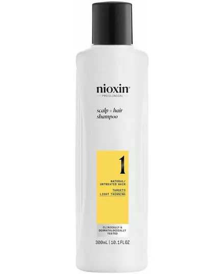 Nioxin System 1 Shampooing pour cheveux naturels légèrement affaiblis 300 ml