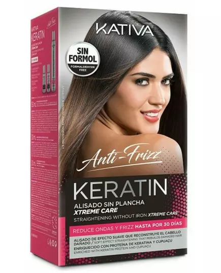 Kativa Keratin Anti-Frizz Xtreme Care 30-Tage-Glättungsset, 3 Stück