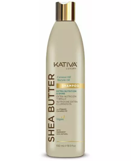 Kativa Shampooing au beurre de karité avec noix de coco et marula 550 ml