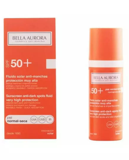 Bella Aurora Solar crème solaire anti-taches pour peaux sèches SPF50+ 50ml