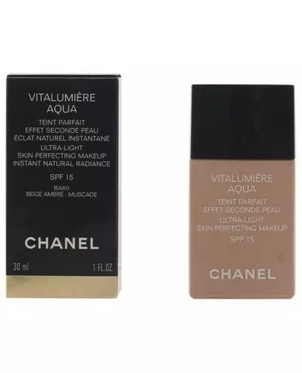 CHANEL Vitalumière Aqua fond de teint teinte #40-beige désert, image 6