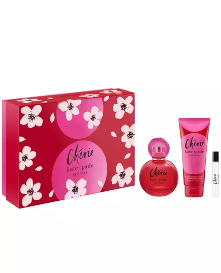 Set Kate Spade: Cherie Eau De Parfum For Women 100 ml + Cherie Eau De Parfum For Women 7.5 ml + Cherie Moisturising Body Lotion, 100 ml