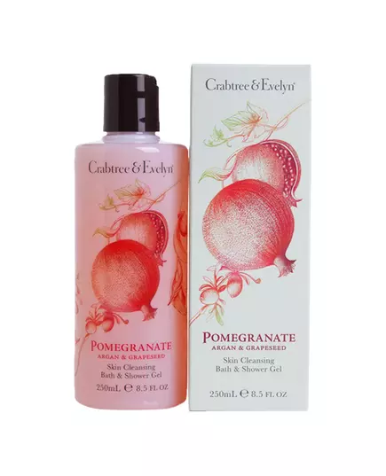 Reinigendes Duschgel Crabtree & Evelyn Pomegranate Argan & Grapeseed Für alle Hauttypen, 250 ml