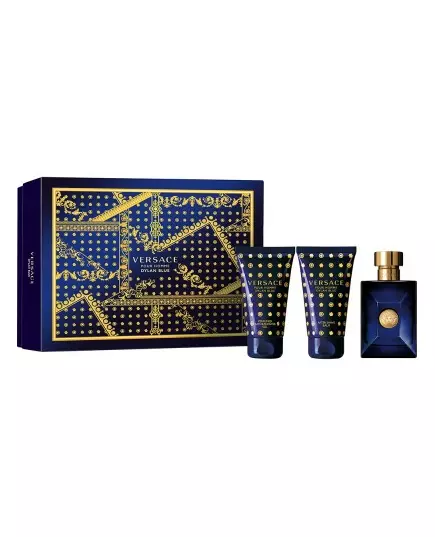 Versace Dylan Blue Eau de Toilette 50 ml + Duschgel 50 ml + Aftershave-Balsam 50 ml