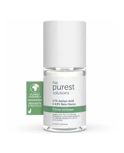 The Purest Solutions T-Zone Oil Eraser 0,7 %, Azelaic Acid & 0,5 % Beta Glucan 10 ml