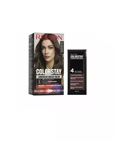 Revlon Color Stay Teinture permanente pour cheveux 5.3 Medium Golden Brown, 165 ml