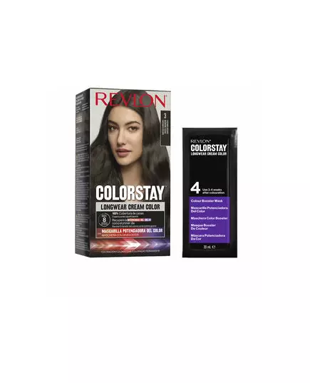 Revlon Color Stay Permanente Haarfarbe 03 Darkest Brown, 165 ml