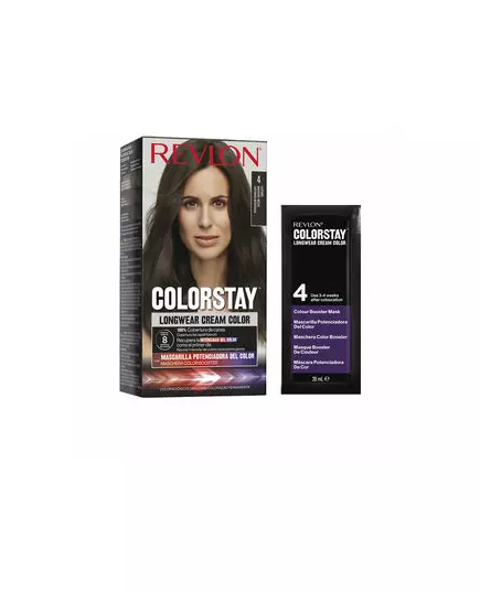 Revlon Colorstay Permanente Haarfarbe 4 Dark Brown, 165 ml