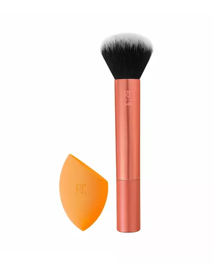 Set Real Techniques: Real Techniques Blending Foundation Brush Rt 245 + Miracle Makeup Sponge Orange, 2 pièces