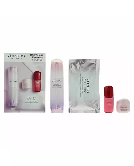 Set Shiseido: Brightening Essentials Pigment-Correcting Serum For Face 50 ml + Brightening Essentials Hydrating Serum For Face 10 ml *Miniature + Brightening Essentials Hydrating Gel Cream For Face & Neck 15 ml + Brightening Essentials Hydrating