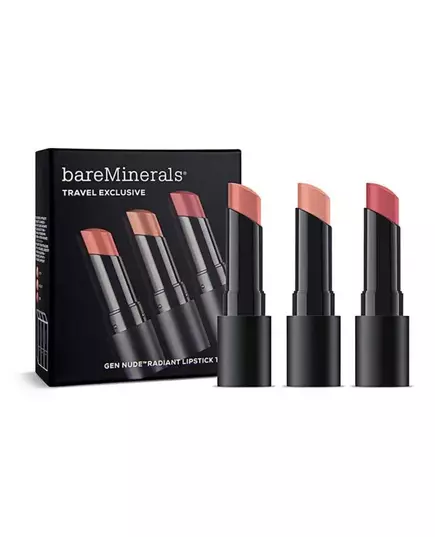 Travel Exclusive Set BareMinerals: Gen Nude Radiant Cocoa Cream Lipstick Infatuation 3.35 g + Gen Nude Radiant Cocoa Cream Lipstick Friendship 3.35 g + Gen Nude Radiant Cocoa Cream Lipstick Swag, 3,4 g, image 2