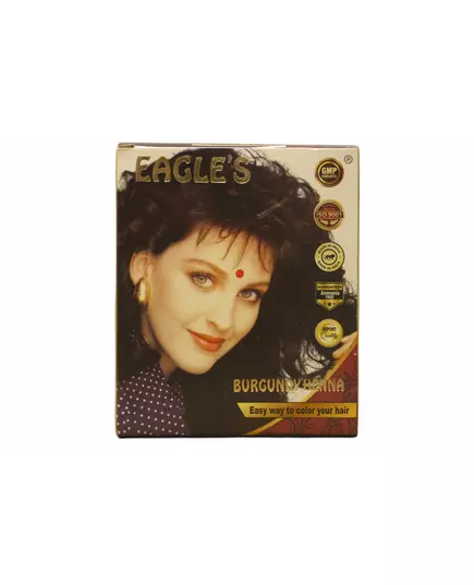 Ensemble Eagles Henna Hair Color Teinture permanente pour cheveux Burgundy, 6 × 10 g