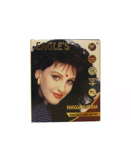 Setzen Eagles Henna Hair Color Permanente Haarfarbe Mahogany 6 stk, 6 × 10 g
