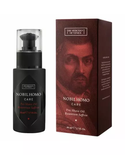 The Merchant Of Venice Byzantium Saffron Huile d'olive Hydratant et adoucissant Huile de pré-rasage, 50 ml
