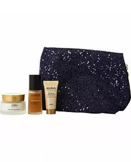 Day & Night Glow Trio Set Ahava: Extreme Day Cream For Face 50 ml + Time To Revitalize Extreme Anti-Aging Night Local Treatment Serum For Face 30 ml + Refresing Eliminates Impurities Cleansing Gel For Face 15 ml + Ahava GWP Textile Pouch, 50 ml, Bild 2