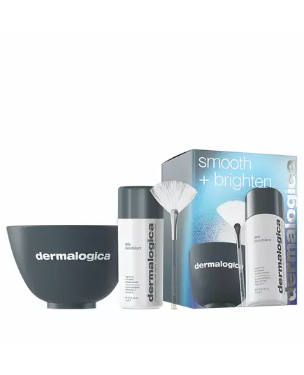Smooth + Brighten Set Dermalogica: Daily Microfoliant Exfoliating Exfoliating Powder 74 g + Masque Fan Multi Face Brush + Dermalogica Plastic Colour Mixing Bowl Grey, 74 g