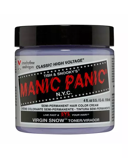 Manic Panic Classic High Voltage Virgin Snow Teinture capillaire semi-permanente Virgin Snow, 118 ml