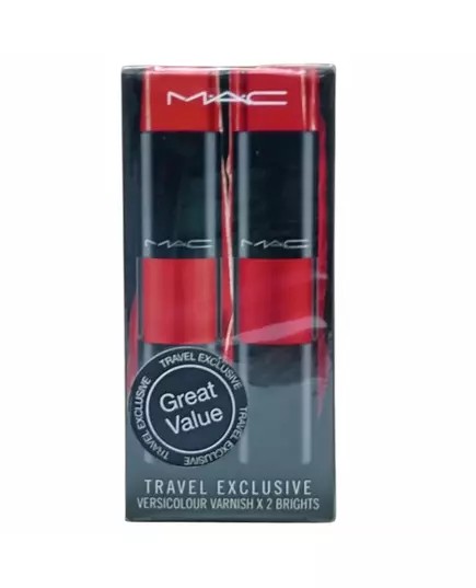 Set Duo MAC Versicolour Varnish Brillant Gloss à lèvres Lumineux, 2 × 8,5 ml