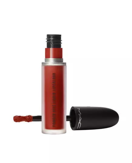 MAC Powder Kiss Velvet Blur Mat Rouge à lèvres liquide 991 Devoted To Chili, 5 ml