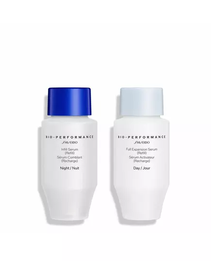 Set Shiseido: Bio-Performance Skin Filler Anti-Aging Day Serum For Face Refill 30 ml + Bio-Performance Skin Filler Anti-Aging Night Serum For Face Refill, 2 × 30 ml