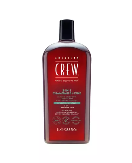 American Crew 3-In-1 Chamomile & Pine Haarshampoo Spülung & Duschgel 3-in-1 Hydratisierend, 250 ml