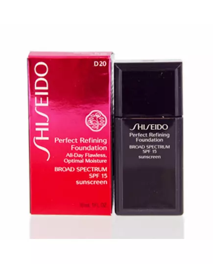 Shiseido Perfect Refining Hydratant Fond de teint liquide D20 Brun riche SPF 15, 30 ml