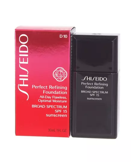 Shiseido Perfect Refining Feuchtigkeitsspendend Flüssige Grundierung D10 Goldbraun SPF 15, 30 ml