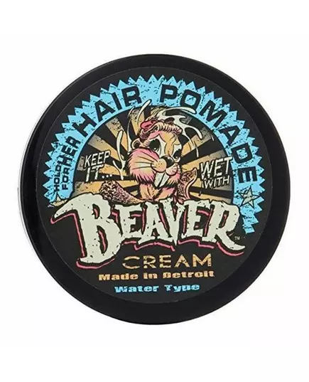 Cock Grease Beaver Cream Water Type Pommade coiffante Finition brillante Tenue légère à moyenne, 110 g, image 2
