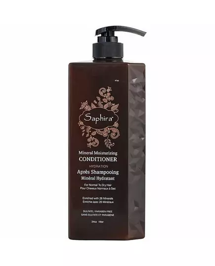 Saphira Mineral Sans parabènes Après-shampooing Pour l'hydratation, 1000 ml