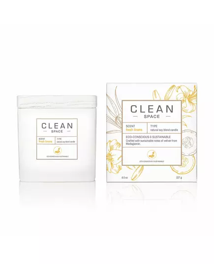 Clean Space Fresh Linens Duftkerze, 227 g, Bild 2