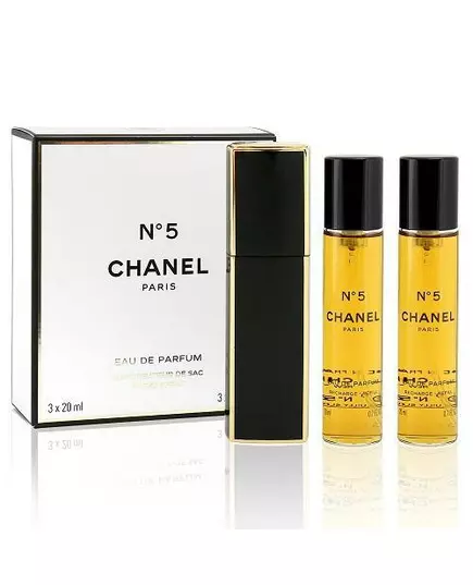 Set Chanel: Chanel N°5 Eau De Parfum For Women Refillable 20 ml + Set Duo Chanel N°5 Eau De Parfum For Women Refill, 3 Stück