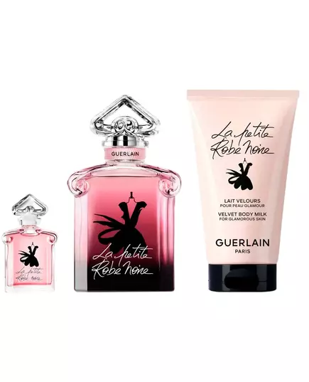 Set Guerlain: La Petite Robe Noire Intense Eau De Parfum For Women 50 ml + La Petite Robe Noire Intense Eau De Parfum For Women 5 ml + La Petite Robe Noire Intense Hydrating Body Lotion, 3 Stück