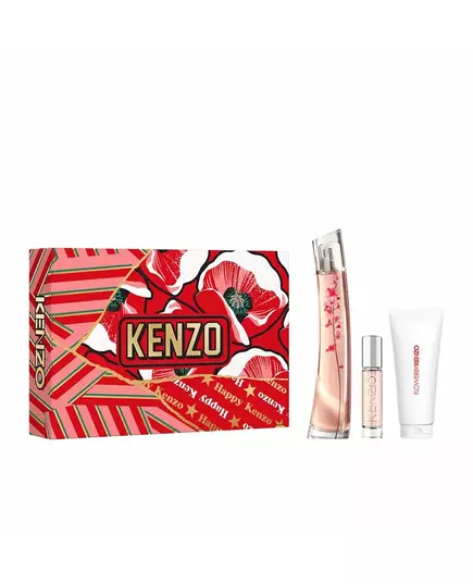 Set Kenzo: Flower Ikebana Sakura Eau De Parfum For Women 75 ml + Flower Ikebana Sakura Eau De Parfum For Women 10 ml + Flower Ikebana Sakura Hydrating Body Lotion, 3 Stück
