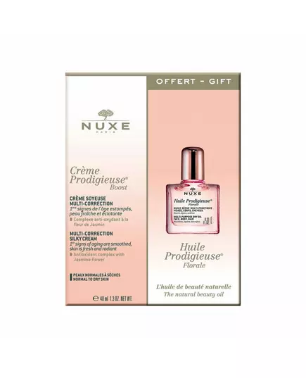 Huile Prodigieuse Florale Set Nuxe: Creme Prodigieuse Boost Smoothing Cream For Face 40 ml + Prodigieuse Florale Anti-Ageing Serum For Face, 40 ml