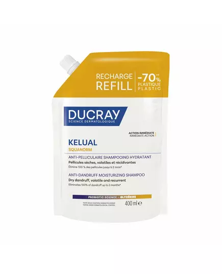 Ducray Kelual Squanorm Haarbehandlung Shampoo Antischuppen For Scalp With Dry Dandruff Nachfüllen, 400 ml, Bild 2