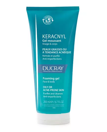 Ducray KERACNYL gel limpiador, 200 ml, image 2