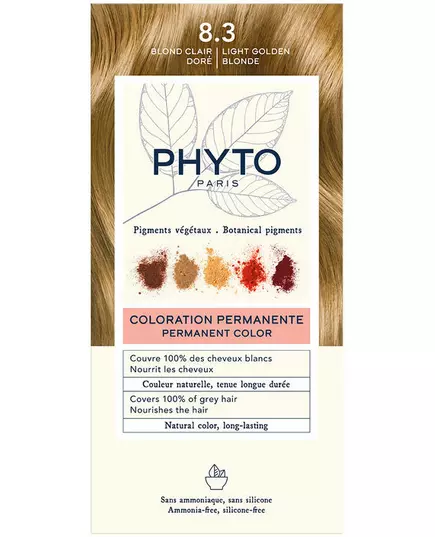 Phyto Phytocolor Teinture permanente pour cheveux 8.3 Light Golden Blonde, 112 ml