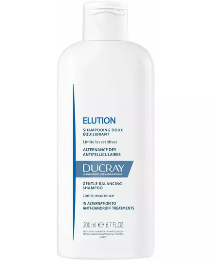 Ducray Elution Shampooing traitement capillaire Pour rééquilibrage Tous les types de cheveux, 200 ml