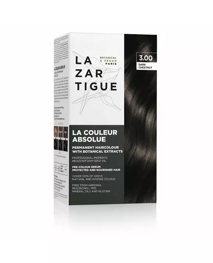 Lazartigue La Couleur Absolue Teinture permanente pour cheveux 3.00 Dark Chestnut, 143 ml