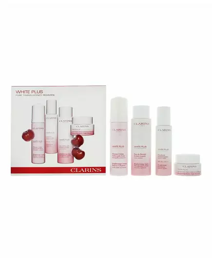 Set Clarins: White Plus Hydrating Day Emulsion For Face 75 ml + White Plus Brightening Cleansing Foam 150 ml + White Plus Brightening Lotion For Face 200 ml + White Plus Brightening Gel Mask For Face, 75 ml