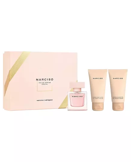 Set Narciso Rodriguez: Cristal Eau De Parfum For Women 50 ml + Cristal Hydrating Body Lotion 50 ml + Cristal Cleansing Shower Gel All Over The Body For All Skin Types, 50 ml