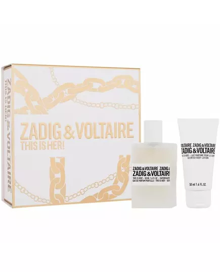 Set Zadig & Voltaire: This Is Her Eau De Parfum For Women 50 ml + This Is Her Hydrating Body Lotion, 50 ml