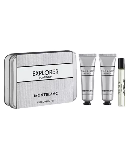 Set Montblanc: Explorer Platinum Eau De Parfum For Men 7.5 ml + Explorer Platinum Hydrating Cream For Face 30 ml + Explorer Platinum Hydrating Shower Gel All Skin Types, 7,5 ml