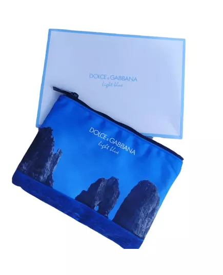 Dolce & Gabbana Light Blue Toilettenartikel GWP Textilbeutel Blau