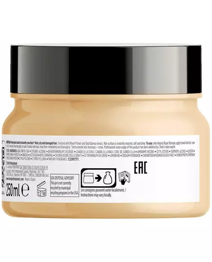 L'Oreal Professionnel Serie Expert Absolut Repair Protein + Gold Quinoa Haarbehandlungs-Crememaske Sofortiges Resurfacing, 250 ml, Bild 2