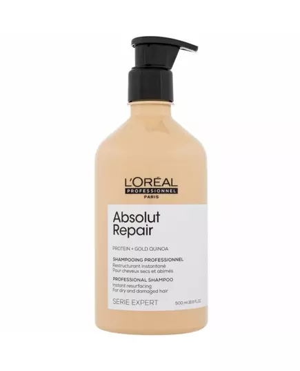 L'Oreal Professionnel Serie Expert Absolut Repair Protein + Gold Quinoa Haarshampoo Sofortiges Resurfacing, 500 ml
