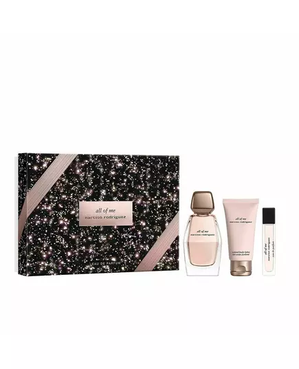 Set Narciso Rodriguez: All Of Me Eau De Parfum For Women 90 ml + All Of Me Eau De Parfum For Women 10 ml + All Of Me Hydrating Body Lotion, 3 pièces